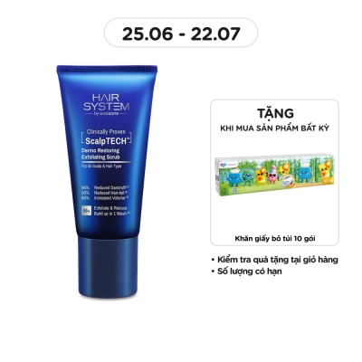 HAIR SYSTEM BY WATSONS - Tẩy Tế Bào Chết Da Đầu Hair System By Watsons Scalptech Dermo Restoring Exfoliating Scrub 160G