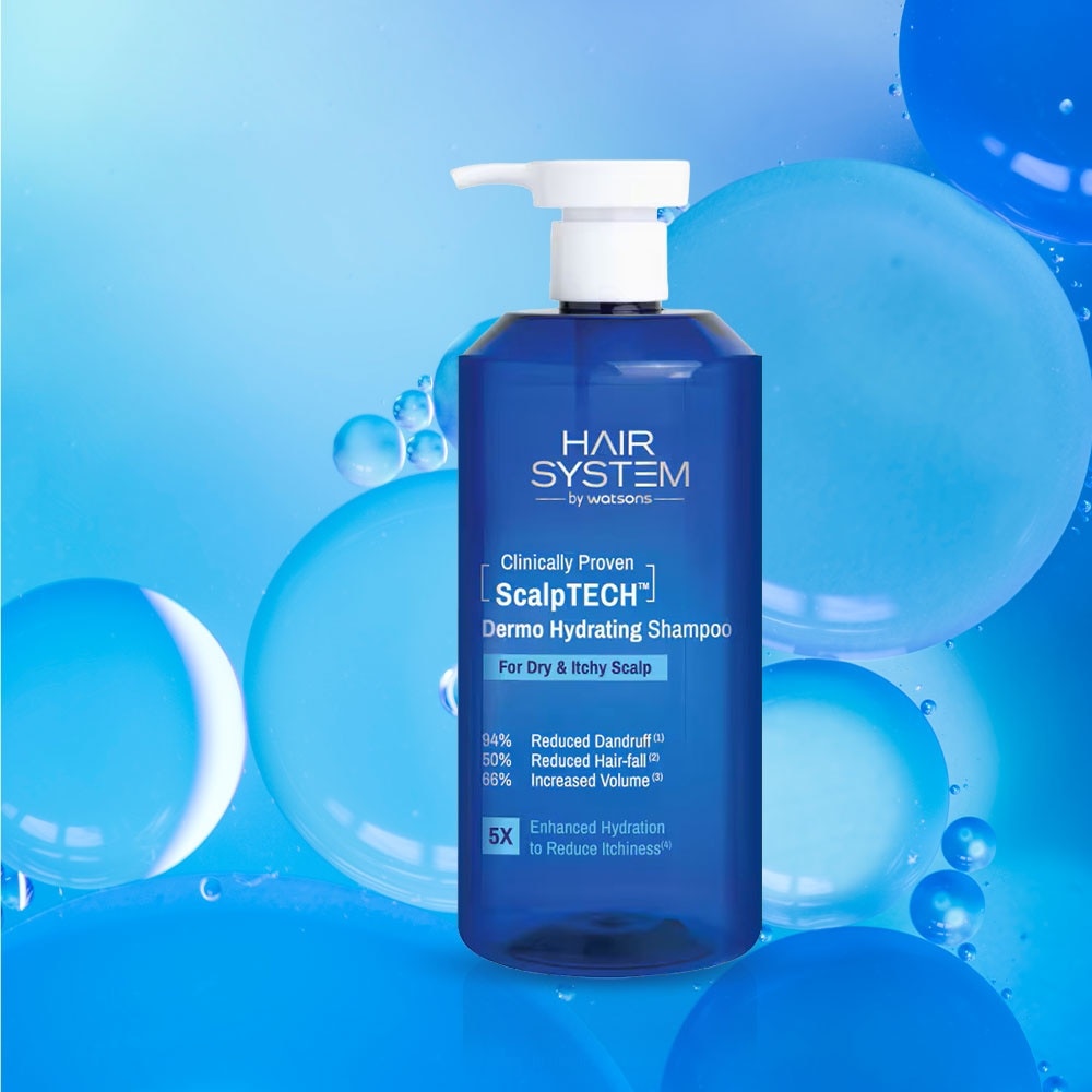 Dầu Gội Dưỡng Ẩm Cho Da Khô Ngứa Hair System By Watsons Scalptech Dermo Hydrating 500ml