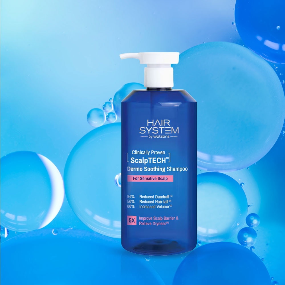 Dầu Gội Cân Bằng Cho Da Đầu Hỗn Hợp Hair System By Watsons Scalptech Dermo Soothing 500ml