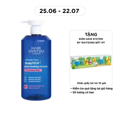 HAIR SYSTEM BY WATSONS - Dầu Gội Cân Bằng Cho Da Đầu Hỗn Hợp Hair System By Watsons Scalptech Dermo Soothing 500ml