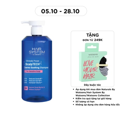 HAIR SYSTEM BY WATSONS Dầu Gội Cân Bằng Cho Da Đầu Hỗn Hợp Hair System By Watsons Scalptech Dermo Soothing 500ml image