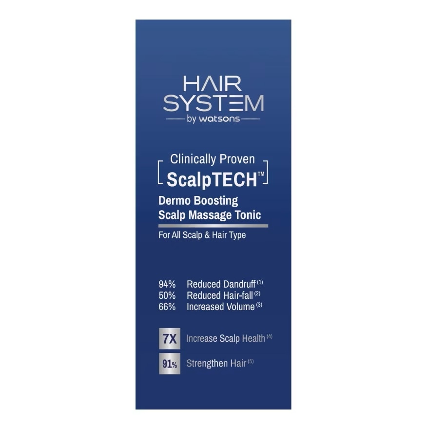 Tinh Chất Massage Da Đầu Hair System By Watsons Scalptech Dermo Boosting Scalp Massage Tonic 80ml