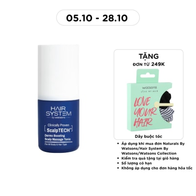 HAIR SYSTEM BY WATSONS Tinh Chất Massage Da Đầu Hair System By Watsons Scalptech Dermo Boosting Scalp Massage Tonic 80ml image