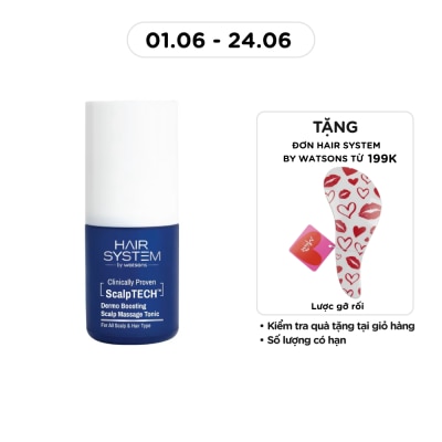 HAIR SYSTEM BY WATSONS - Tinh Chất Massage Da Đầu Hair System By Watsons Scalptech Dermo Boosting Scalp Massage Tonic 80ml