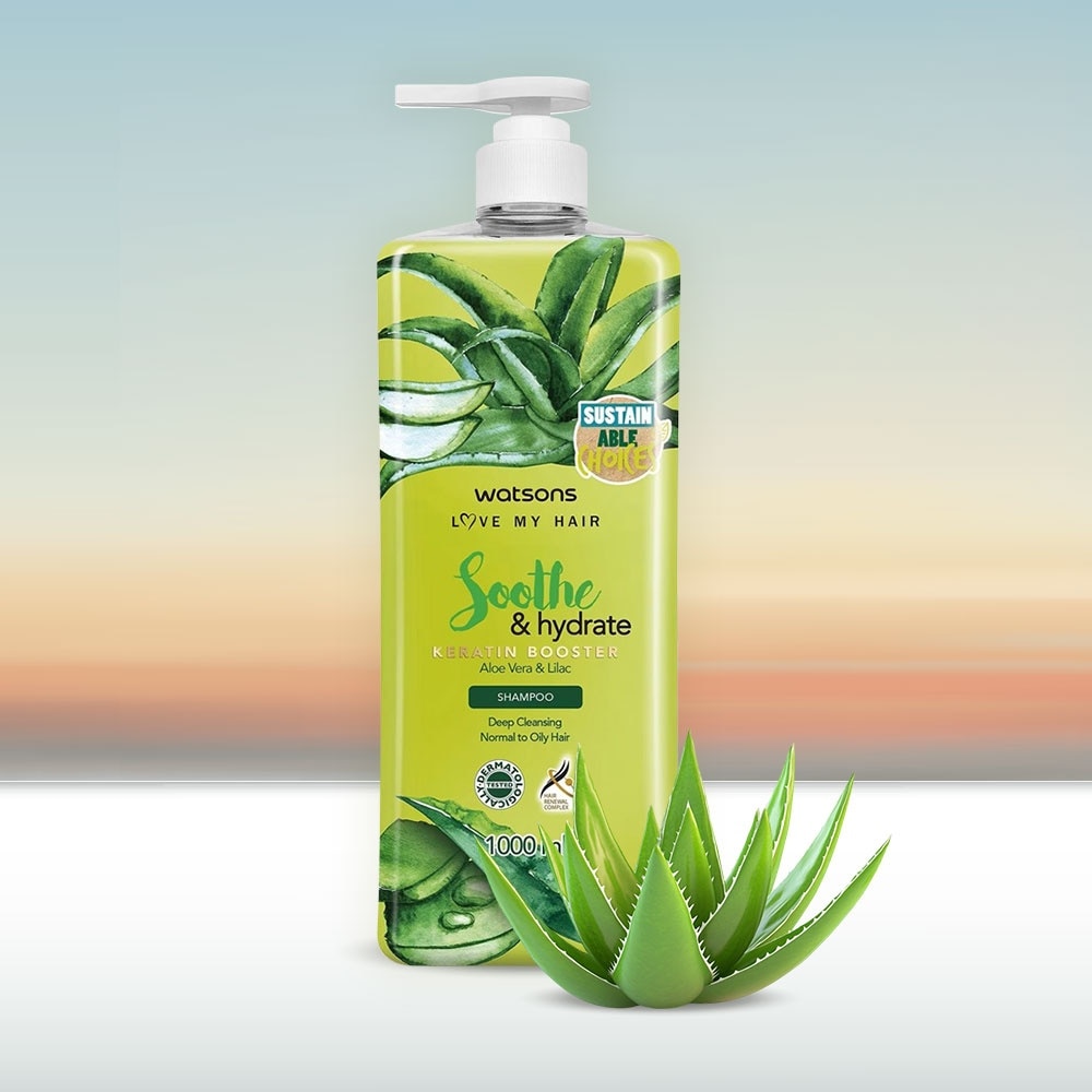 Dầu Gội Watsons Soothe & Hydrate Aloe Vera & Lilac Shampoo 1000ml