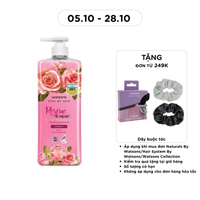 WATSONS Dầu Gội Watsons Rescue & Repair Rose & Evening Primrose Shampoo 1000ml image