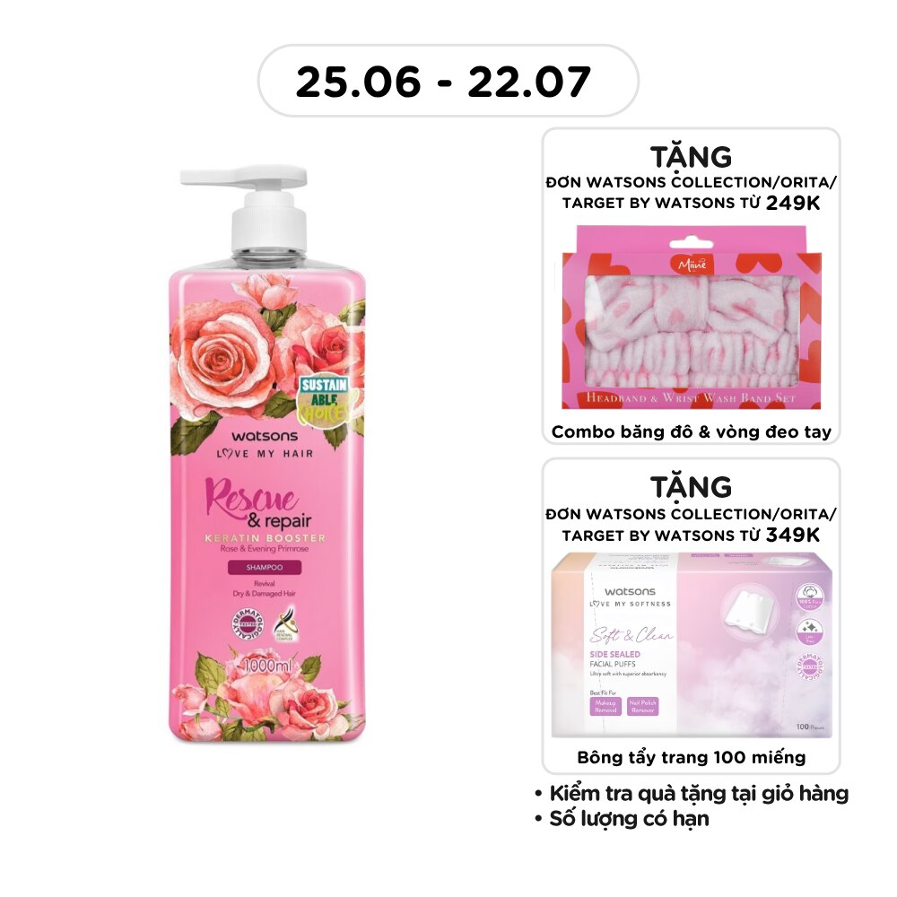 Rescue & Repair Rose & Evening Primrose Shampoo 1000ml