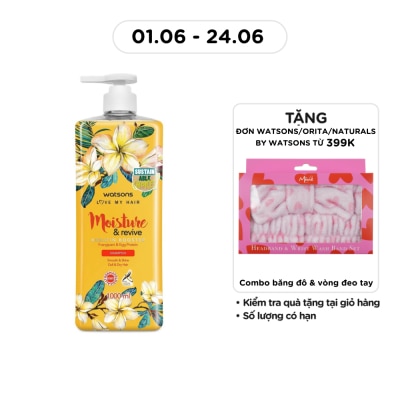 WATSONS - Dầu Gội Watsons Moisture & Revive Frangipani & Egg Protein Shampoo 1000ml