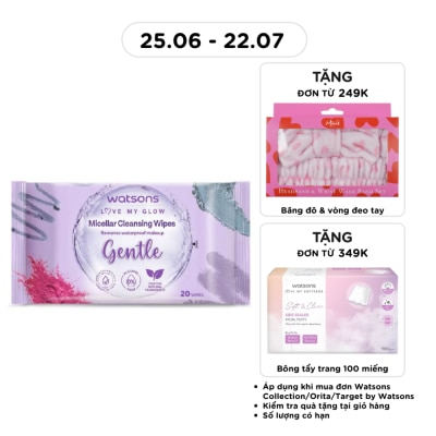 WATSONS - Micellar Cleansing Wipes Gentle 20pcs