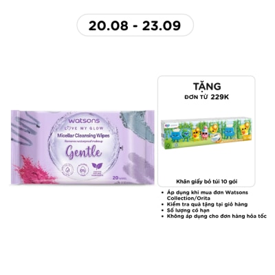 WATSONS - Micellar Cleansing Wipes Gentle 20pcs image
