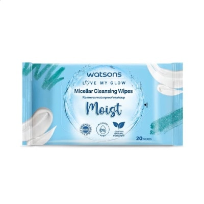 WATSONS - Khăn Ướt Tẩy Trang Watsons Micellar Cleansing Wipes Moist 20 miếng