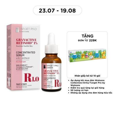 TARGET PRO BY WATSONS - Tinh Chất Target Pro By Watsons Granactive Retinoid 1% Concentrated Serum 30ml image