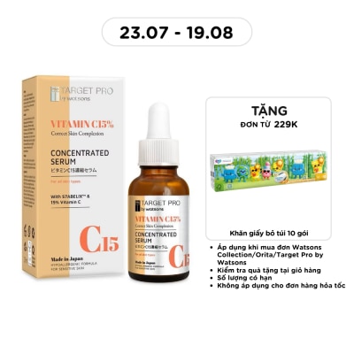TARGET PRO BY WATSONS - Tinh Chất Target Pro By Watsons Vitamin C15% Concentrated Serum 30ml image