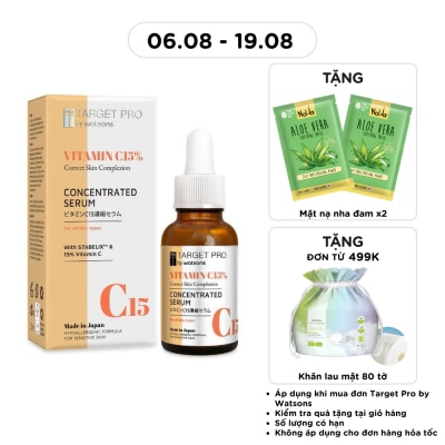 TARGET PRO BY WATSONS - Tinh Chất Target Pro By Watsons Vitamin C15% Concentrated Serum 30ml image