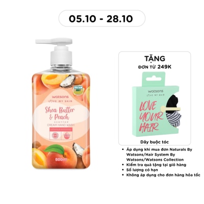 WATSONS Love My Skin Shea Butter & Peach Scented Cream Hand Wash 500ml image