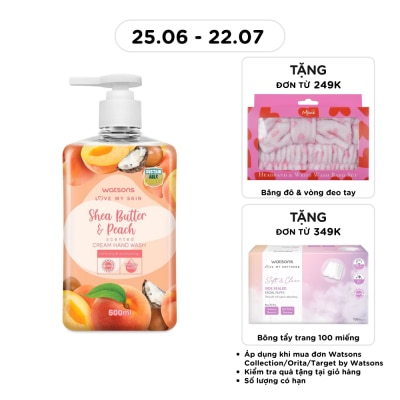 WATSONS - Love My Skin Shea Butter & Peach Scented Cream Hand Wash 500ml