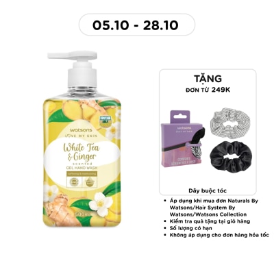 WATSONS Gel Rửa Tay Hương Trà Trắng và Gừng Watsons White Tea & Ginger Scented Gel Hand Wash 500ML image