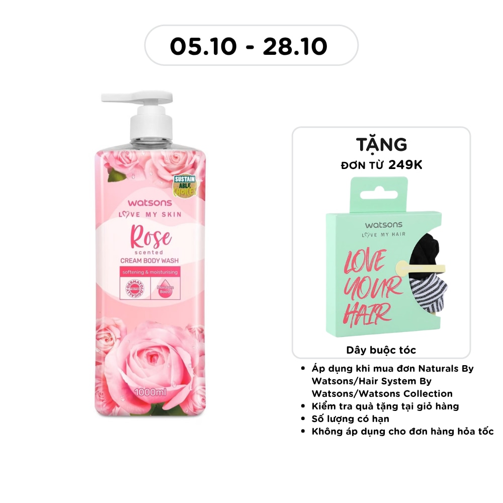 Love My Skin Rose Scented Cream Body Wash 1000ml
