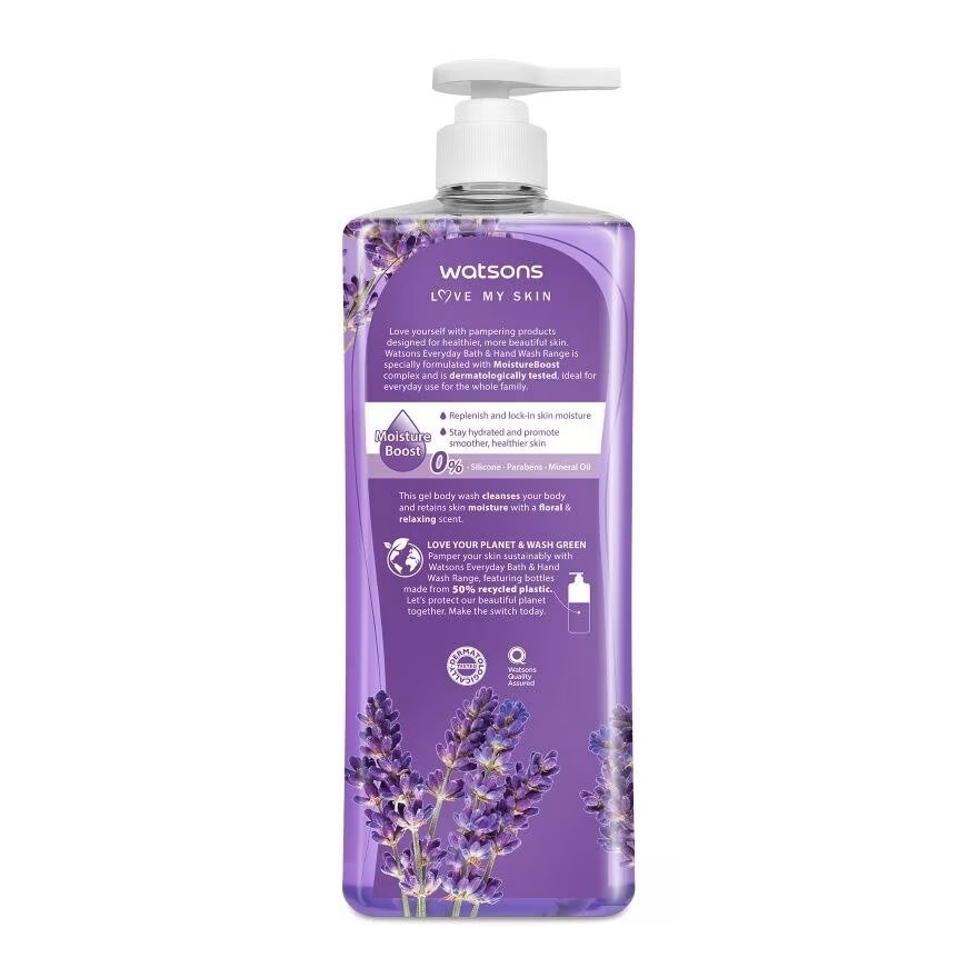 Love My Skin Lavender Scented Gel Body Wash 1000ml