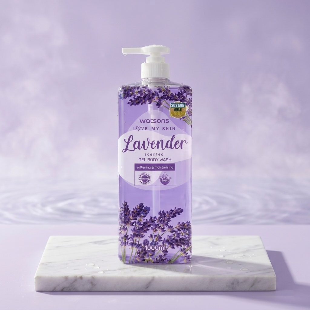 Love My Skin Lavender Scented Gel Body Wash 1000ml