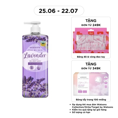 WATSONS - Gel Tắm Hương Hoa Oải Hương Watsons Love My Skin Lavender Scented Gel Body Wash 1000ML