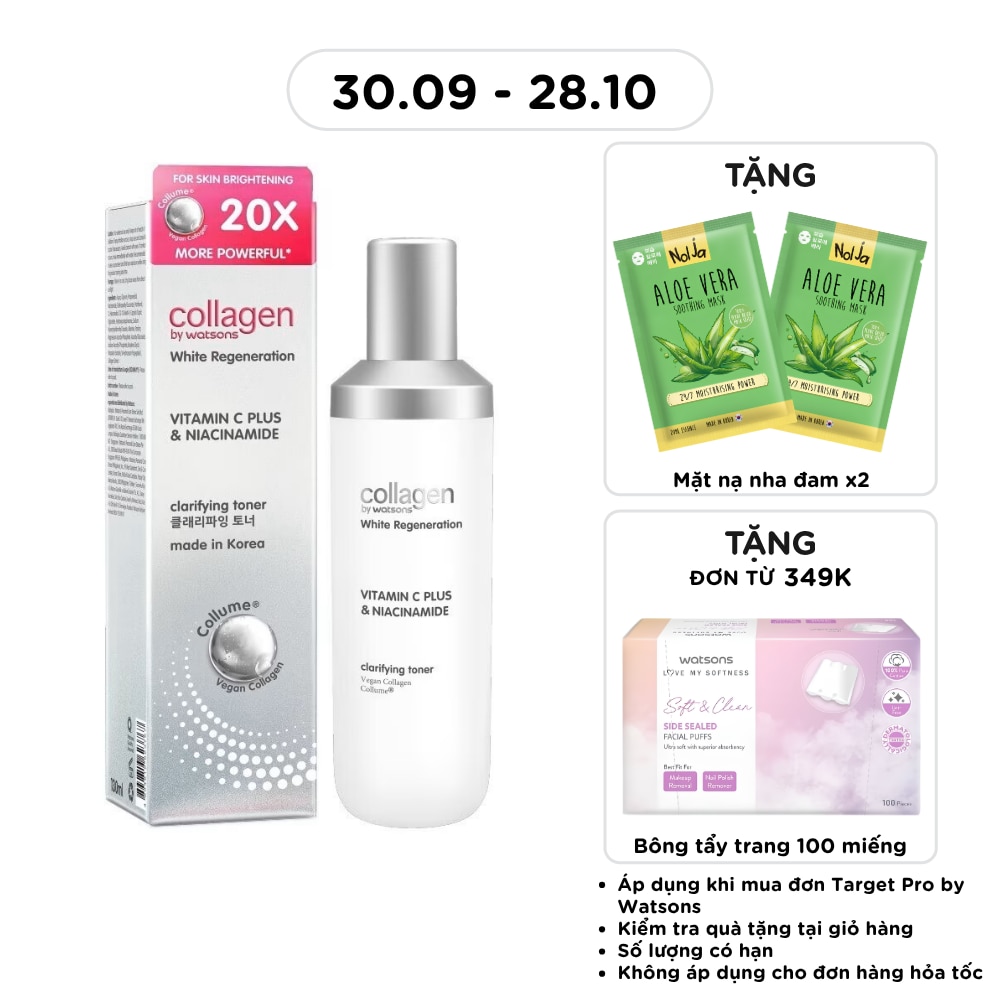 Nước Cân Bằng Làm Sáng Da Collagen by Watsons White Regeneration Clarifying Toner 130ml
