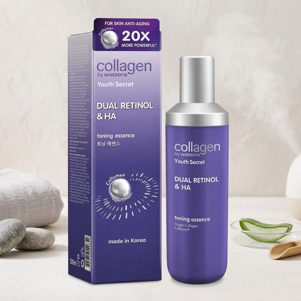 Tinh Chất Cân Bằng Da Chống Lão Hóa Collagen by Watsons Youth Secret Dual Retinol & HA Toning Essence 130ml image