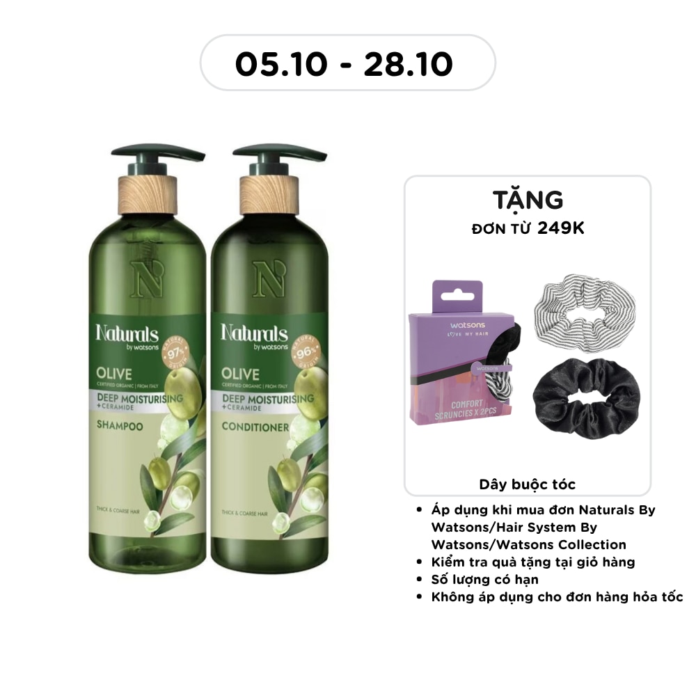 Combo Naturals By Watsons Conditione & Shampoo Olive Deep Moisturising 490ml