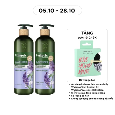 NATURALS BY WATSONS Combo Naturals By Watsons Cream Bath & BodyLotion Lavender Balancing 490ml image