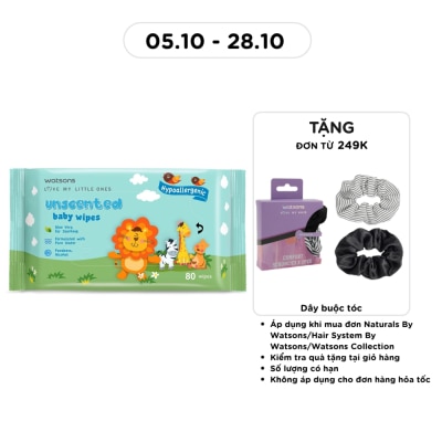 WATSONS Khăn Ướt Không Mùi Watsons Unscented Baby Wipes (Trơn) 80 Miếng image