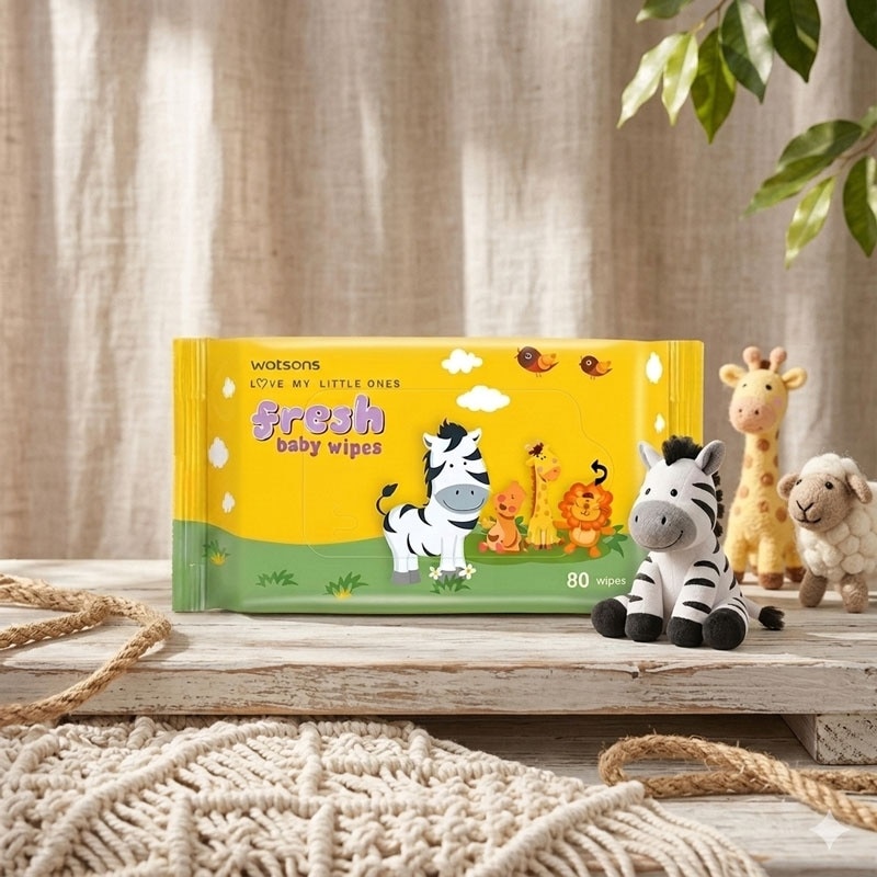 Watsons Fresh Baby Wipes (Plain) 80 miếng image