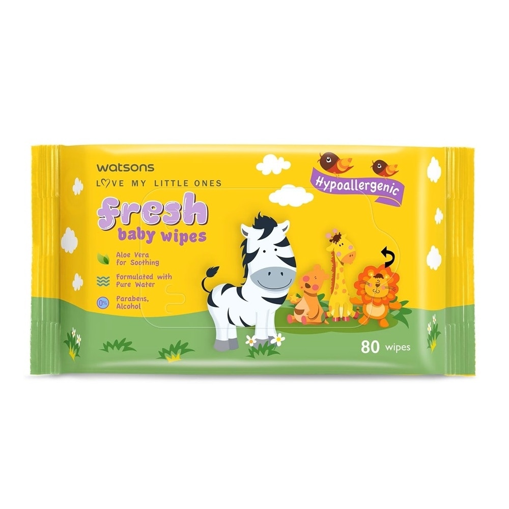 Watsons Fresh Baby Wipes (Plain) 80 miếng