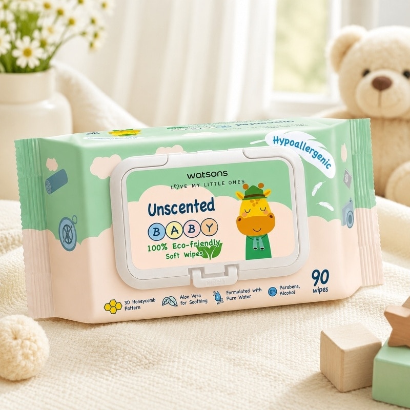Watsons Unscented Baby Soft Wipes (Emboss) 90s image