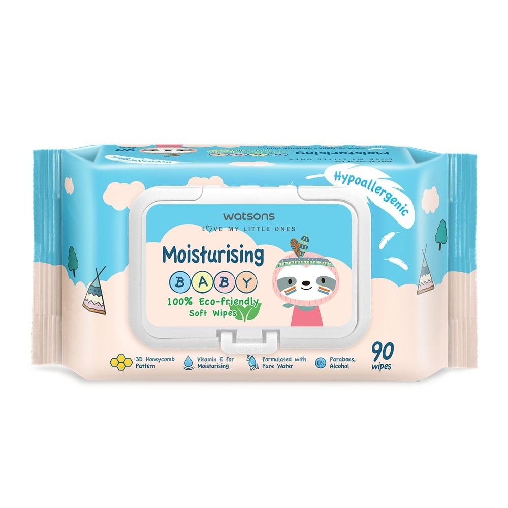 Watsons Moisturising Baby Soft Wipes (Emboss) 90s