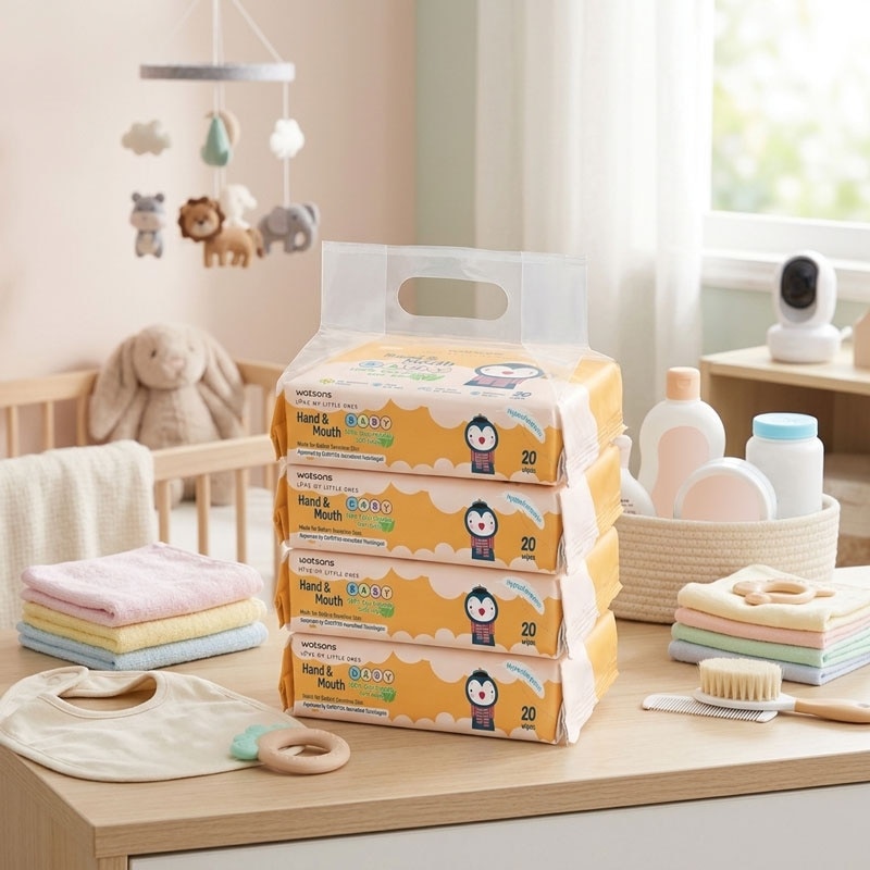 Watsons Hand & Mouth Baby Soft Wipes (Emboss) 20s x 3pks image