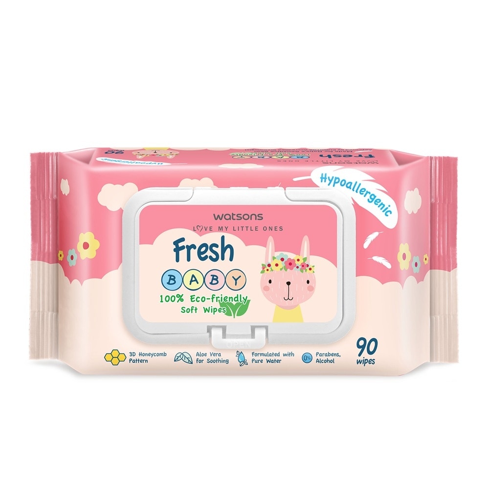 Watsons Fresh Baby Soft Wipes (Emboss) 90s
