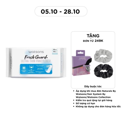 WATSONS Băng Vệ Sinh Hàng Ngày Watsons Fresh Guard Ultra Thin Pantyliner Unscented 15cm 40 Miếng image
