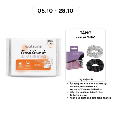 WATSONS Băng Vệ Sinh Siêu Mỏng Cánh Watsons Soft Dry Ultra Thin Wings Napkin 23cm 24 Miếng image