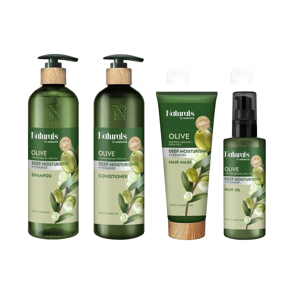 Combo Chăm Sóc Tóc Naturals By Watsons Olive 4pcs image