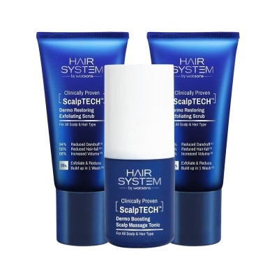 HAIR SYSTEM BY WATSONS Combo Chăm Sóc Da Đầu Hair System Scalptech 3pcs image