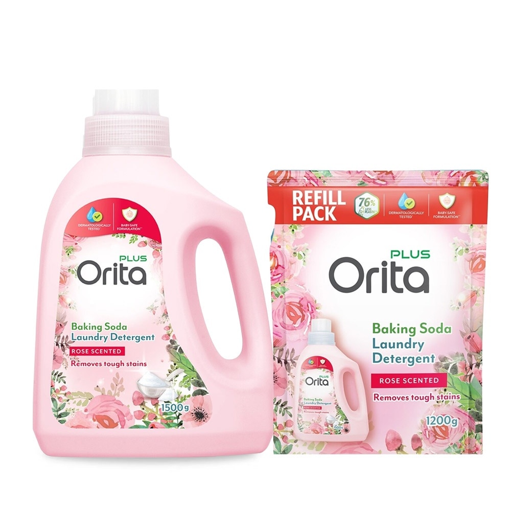 Combo Baking Soda Laundry Detergent Rose & Refill image