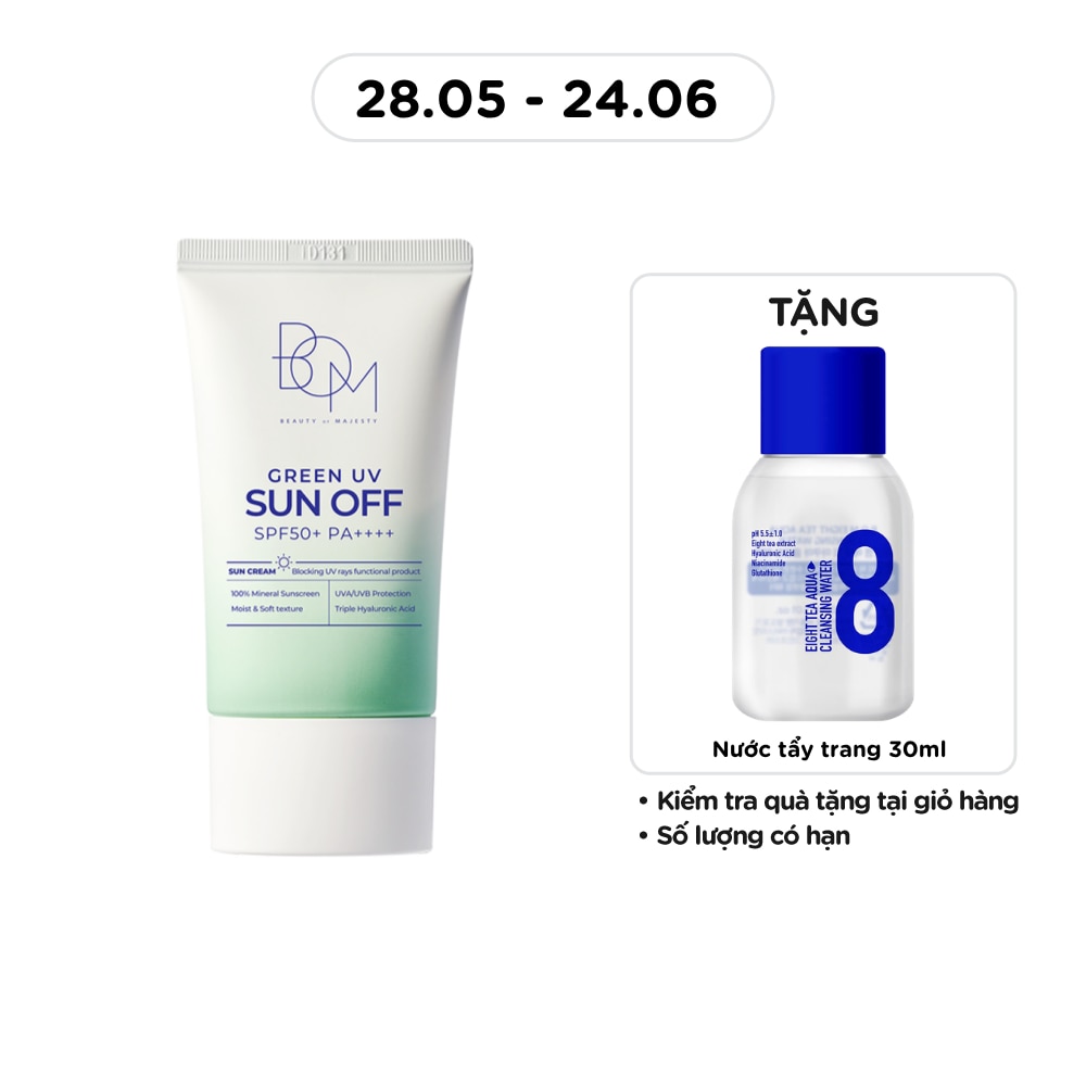 Kem Chống Nắng BOM Green UV Sun Off SPF50+, PA++++ 50ml