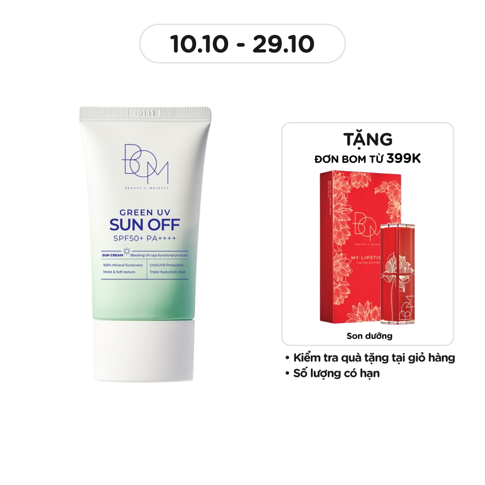 Kem Chống Nắng BOM Green UV Sun Off SPF50+, PA++++ 50ml