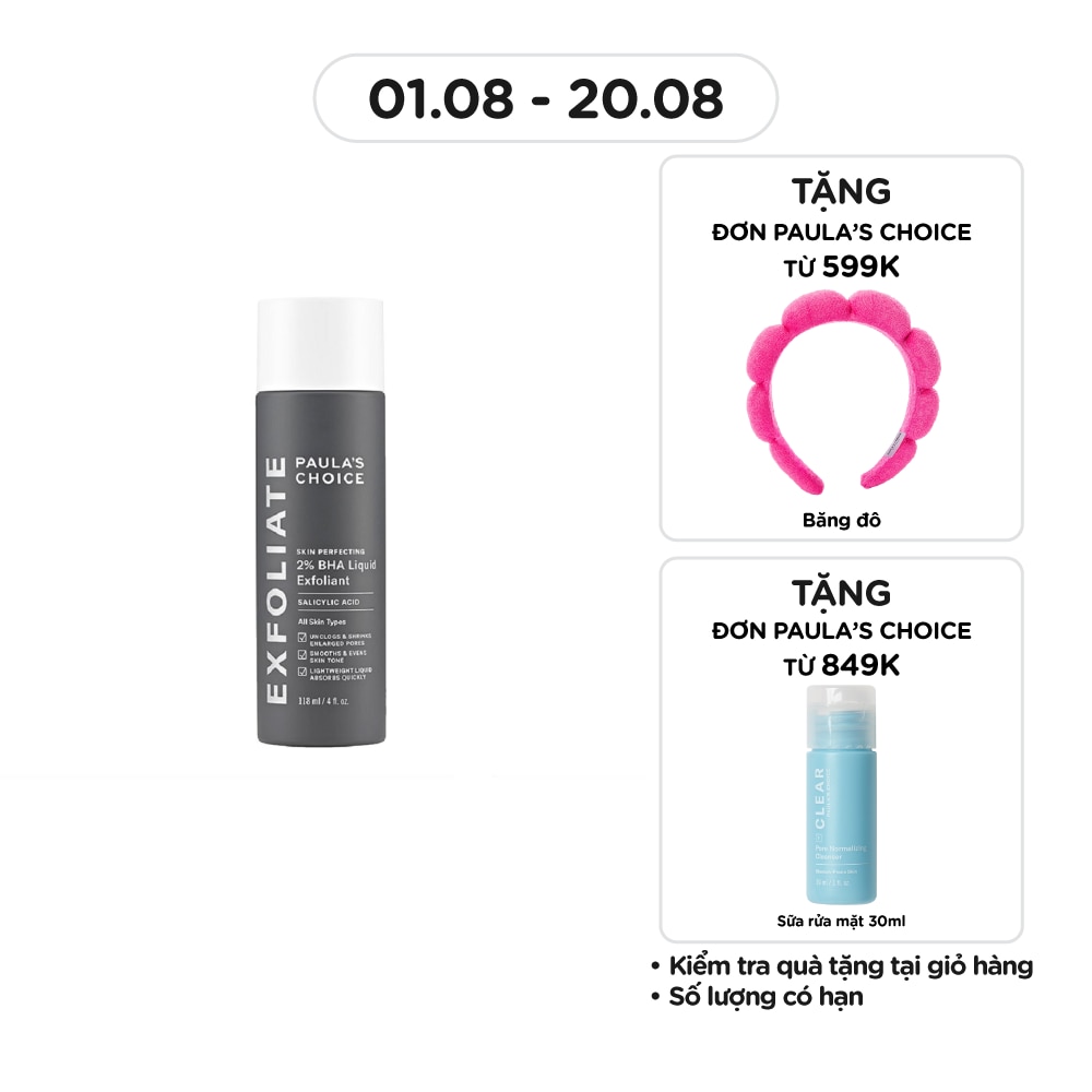 Dung Dịch Loại Bỏ Tế Bào Chết Paula's Choice Skin Perfecting 2% BHA 118ml