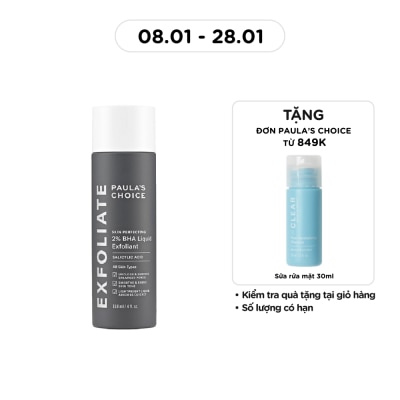 PAULA'S CHOICE Dung Dịch Loại Bỏ Tế Bào Chết Paula's Choice Skin Perfecting 2% BHA 118ml