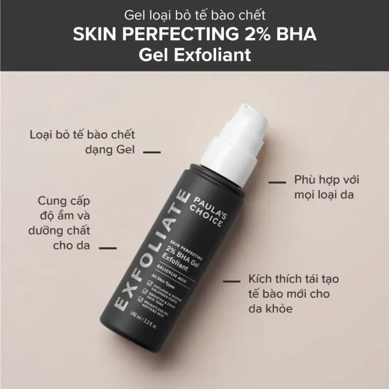 Gel Loại Bỏ Tế Bào Chết Paula's Choice Skin Perfecting 2% BHA 100ml