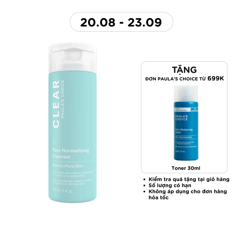 Sữa Rửa Mặt Paula's Choice Giảm Mụn Và Se Khít Lỗ Chân Lông 177ml image