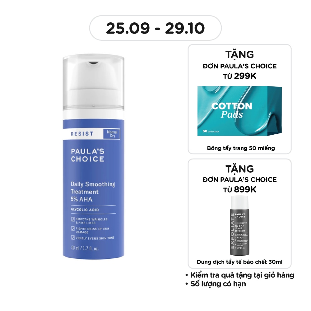 Dung Dịch Paula's Choice Resist Làm Mềm Da Với 5% AHA 50ml