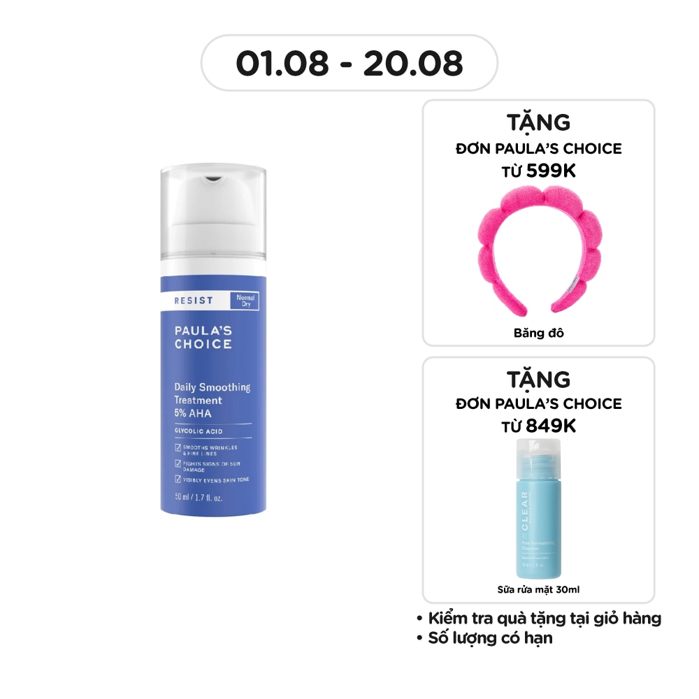 Dung Dịch Paula's Choice Resist Làm Mềm Da Với 5% AHA 50ml