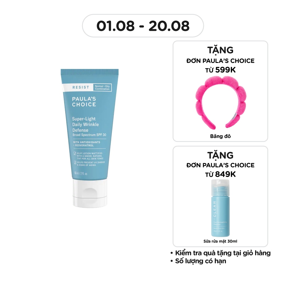 Kem Dưỡng Paula's Choice Resist Chống Nhăn Siêu Nhẹ SPF30 60ml